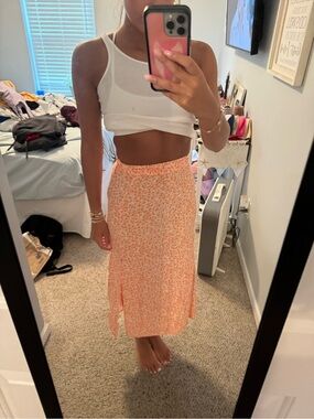 Midi floral skirt